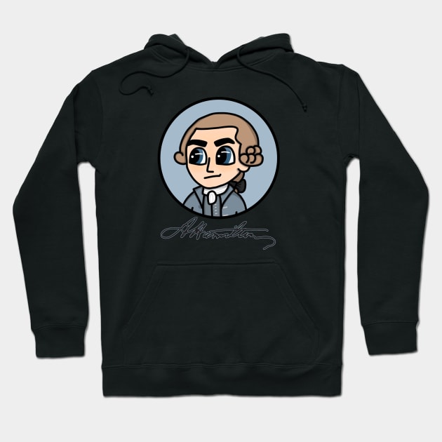 Chibi Alexander Hamilton - Patriot Portrait (Small Design) Hoodie by Aeriskate